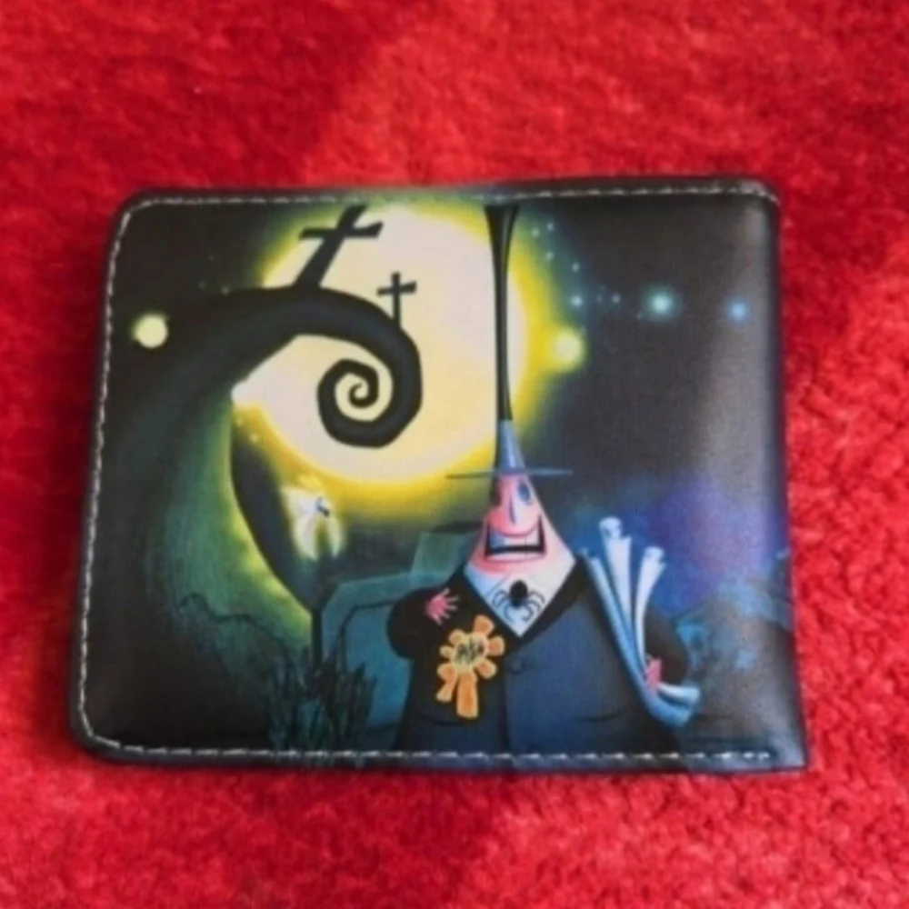 New Jack skellington nightmare before Christmas Halloween horror leather wallet